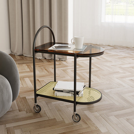 Cama de almacenamiento abierto mesita de noche gabinete moderno para dormitorio