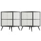 Metal and Glass Bedside Cabinet Modern Minimalist Bedside Table with Legs