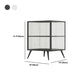 Metal and Glass Bedside Cabinet Modern Minimalist Bedside Table with Legs