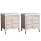 Solid Wood Accent Bedside Cabinet Drawers Included Night Table with Legs