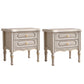 Solid Wood Accent Bedside Cabinet Drawers Included Night Table with Legs
