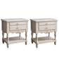 Solid Wood Accent Bedside Cabinet Drawers Included Night Table with Legs