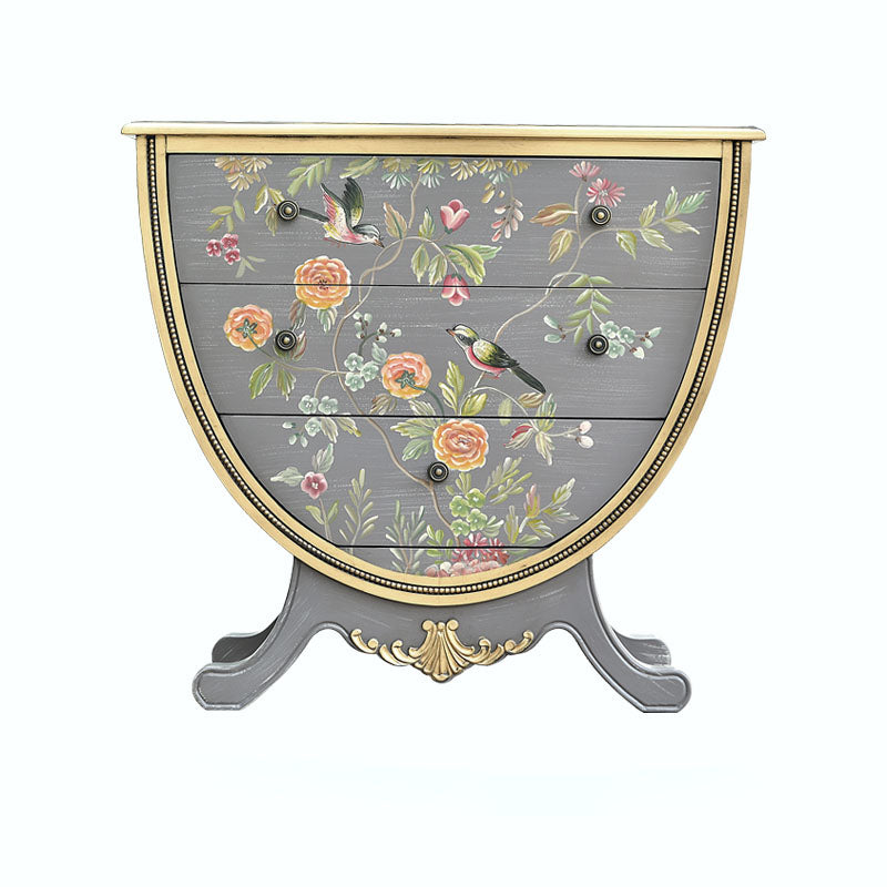 Amerikaanse traditionele dressoir vaste houten opbergkist met 3 laden