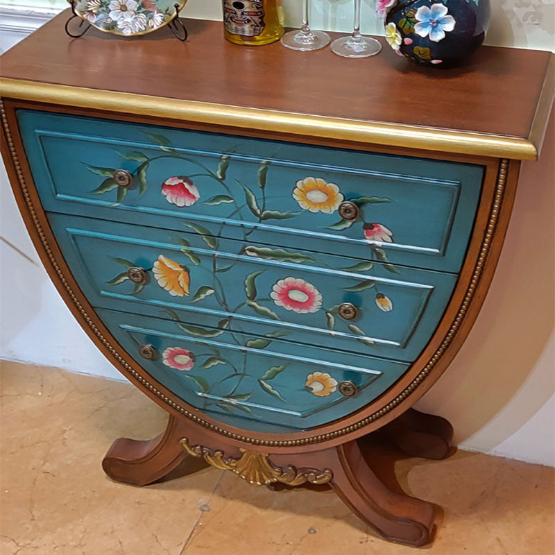 Amerikaanse traditionele dressoir vaste houten opbergkist met 3 laden