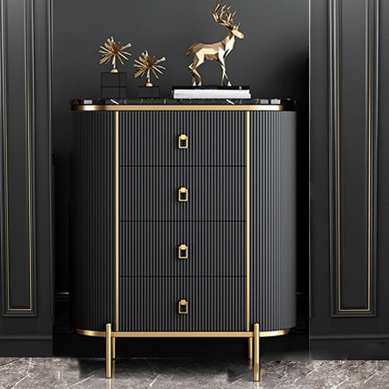 15.6-inch Width Glam Dresser Stone Storage Chest Dresser with 3/4 Drawers Grey 4 Clearhalo 'Bedroom Furniture' 'Dressers & Chests' 'dressers_chests' 'furn' 'furn_dressers_chests' 'Furniture' 5949885
