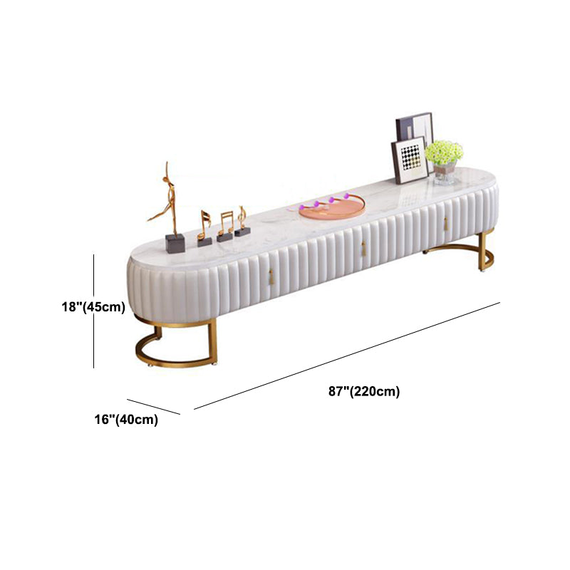 Modern Marble TV Console White Enclosed Storage TV Stand with Drawers Clearhalo 'furn' 'furn_tv_stands_entertainment_centers' 'Furniture' 'Living Room Furniture' 'TV Stands & Entertainment Centers' 'TV Stands & Media Storage Furniture' 'tv_stands_entertainment_centers' 5949979