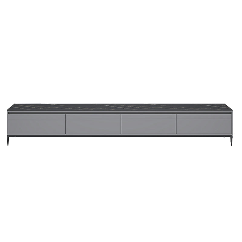 Black Slate TV Cabinet Modern Minimalist Home Closed TV Stand Console 94.5"L x 16"W x 16.5"H Clearhalo 'furn' 'furn_tv_stands_entertainment_centers' 'Furniture' 'Living Room Furniture' 'TV Stands & Entertainment Centers' 'TV Stands & Media Storage Furniture' 'tv_stands_entertainment_centers' 5949997
