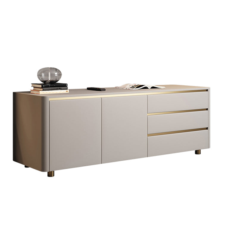 Modern Stone TV Media Stand 16" W Enclosed Storage TV Stand for Living Room 63"L x 16"W x 22"H Manufactured Wood Clearhalo 'furn' 'furn_tv_stands_entertainment_centers' 'Furniture' 'Living Room Furniture' 'TV Stands & Entertainment Centers' 'TV Stands & Media Storage Furniture' 'tv_stands_entertainment_centers' 5950043