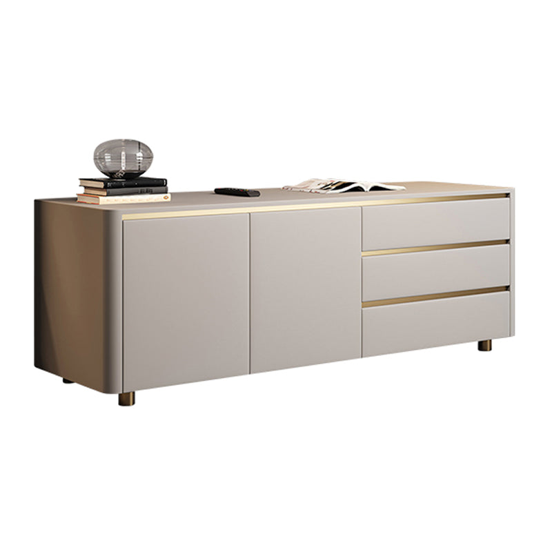 Modern Stone TV Media Stand 16" W Enclosed Storage TV Stand for Living Room 71"L x 16"W x 22"H Manufactured Wood Clearhalo 'furn' 'furn_tv_stands_entertainment_centers' 'Furniture' 'Living Room Furniture' 'TV Stands & Entertainment Centers' 'TV Stands & Media Storage Furniture' 'tv_stands_entertainment_centers' 5950045