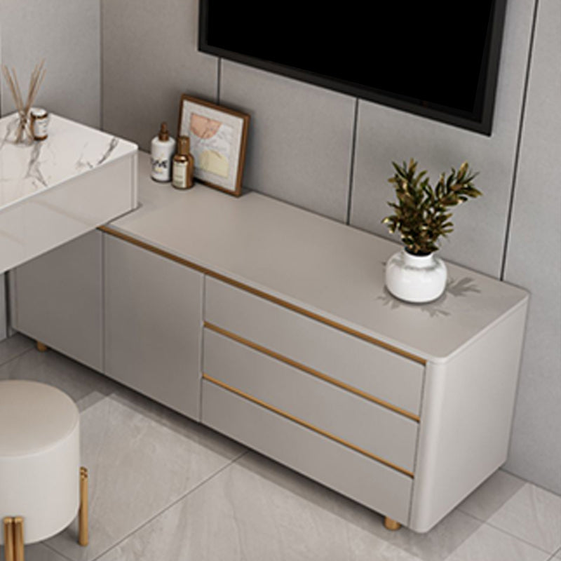 Modern Stone TV Media Stand 16" W Enclosed Storage TV Stand for Living Room Clearhalo 'furn' 'furn_tv_stands_entertainment_centers' 'Furniture' 'Living Room Furniture' 'TV Stands & Entertainment Centers' 'TV Stands & Media Storage Furniture' 'tv_stands_entertainment_centers' 5950049