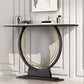 Modern Metal Console Sofa Table Rectangle Stone Console Accent Table for Hall 47"L x 12"W x 31"H Clearhalo 'Console Tables' 'console_tables' 'Entry & Mudroom Furniture' 'furn' 'furn_console_tables' 'Furniture' 5950137