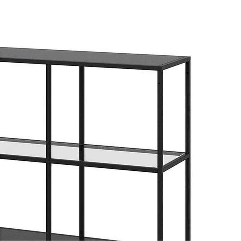 Table de mesa de sofá de la consola de hierro moderna con estantes para el salón