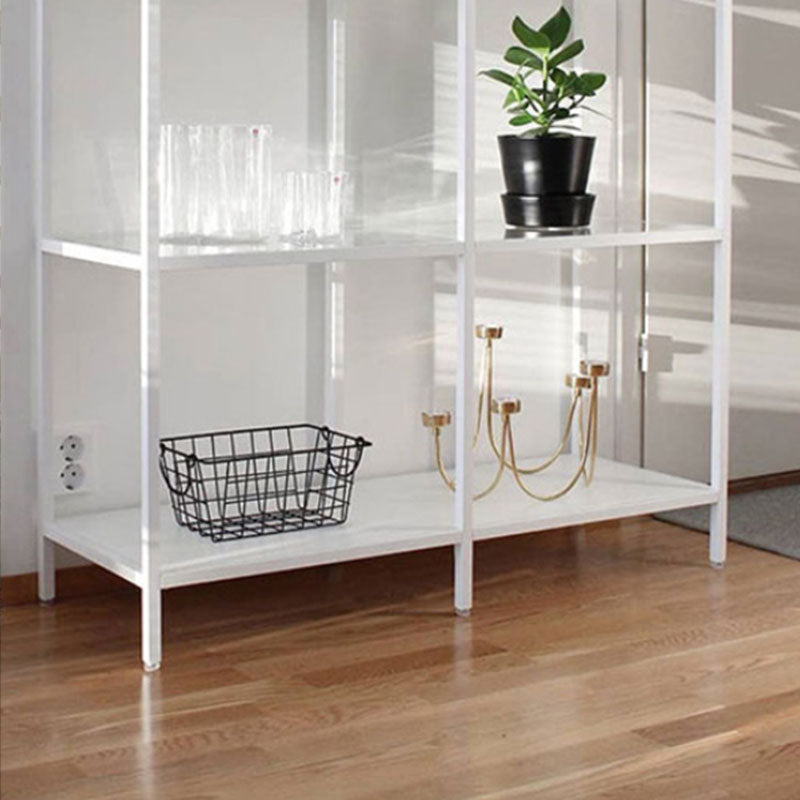 Table de mesa de sofá de la consola de hierro moderna con estantes para el salón