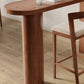 Tavolo da bar in stile moderno tavolo da pranzo in legno solido con scaffale