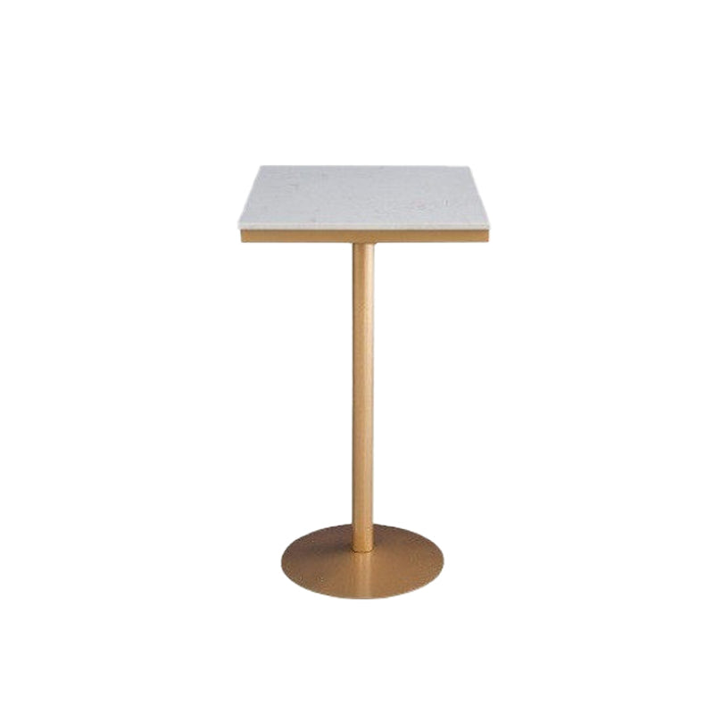 Tavolo da bar in stile glam in finta tavolo da pranzo a barre in marmo con base di piedistallo
