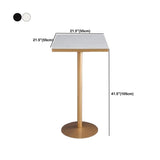 Tavolo da bar in stile glam in finta tavolo da pranzo a barre in marmo con base di piedistallo