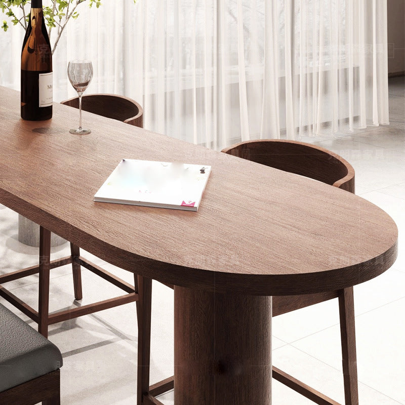 Solid Wood Bar Table Brown Dining Table for Kitchen Living Room Clearhalo 'Bar Furniture' 'Bar Tables' 'bar_tables' 'furn' 'furn_bar_tables' 'Furniture' 'Kitchen & Dining Furniture' 5952522