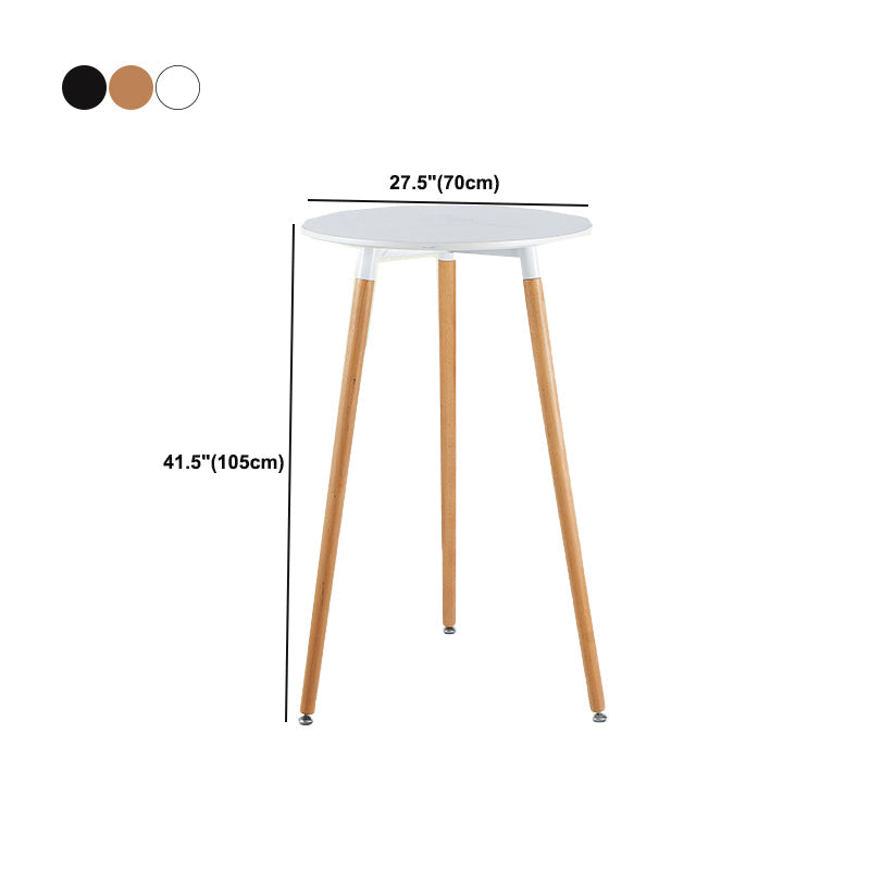 Modern Bistro Bar Table Fixed Bistro Bar Height Cocktail Table with Legs Clearhalo 'Bar Furniture' 'Bar Tables' 'bar_tables' 'furn' 'furn_bar_tables' 'Furniture' 'Kitchen & Dining Furniture' 5952563