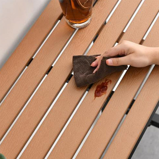 Tavolo da bar in stile moderno rettangolo tavolo da pranzo a barre di legno con base di cavalletto