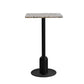 Fixed Bar Table Industrial Bistro Bar Height Cocktail Table with Metal Pedestal 23.5"L x 23.5"W x 40.6"H Grey Square Clearhalo 'Bar Furniture' 'Bar Tables' 'bar_tables' 'furn' 'furn_bar_tables' 'Furniture' 'Kitchen & Dining Furniture' 5952617