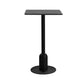 Fixed Bar Table Industrial Bistro Bar Height Cocktail Table with Metal Pedestal 23.5"L x 23.5"W x 40.6"H Matte Black Square Clearhalo 'Bar Furniture' 'Bar Tables' 'bar_tables' 'furn' 'furn_bar_tables' 'Furniture' 'Kitchen & Dining Furniture' 5952621