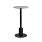 Fixed Bar Table Industrial Bistro Bar Height Cocktail Table with Metal Pedestal 19.7"L x 19.7"W x 40.6"H Grey Round Clearhalo 'Bar Furniture' 'Bar Tables' 'bar_tables' 'furn' 'furn_bar_tables' 'Furniture' 'Kitchen & Dining Furniture' 5952626