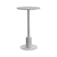 Fixed Bar Table Industrial Bistro Bar Height Cocktail Table with Metal Pedestal 23.5"L x 23.5"W x 40.6"H White-Gray Round Clearhalo 'Bar Furniture' 'Bar Tables' 'bar_tables' 'furn' 'furn_bar_tables' 'Furniture' 'Kitchen & Dining Furniture' 5952633