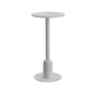 Fixed Bar Table Industrial Bistro Bar Height Cocktail Table with Metal Pedestal 19.7"L x 19.7"W x 40.6"H White Round Clearhalo 'Bar Furniture' 'Bar Tables' 'bar_tables' 'furn' 'furn_bar_tables' 'Furniture' 'Kitchen & Dining Furniture' 5952634