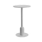 Fixed Bar Table Industrial Bistro Bar Height Cocktail Table with Metal Pedestal 23.5"L x 23.5"W x 40.6"H White Round Clearhalo 'Bar Furniture' 'Bar Tables' 'bar_tables' 'furn' 'furn_bar_tables' 'Furniture' 'Kitchen & Dining Furniture' 5952635