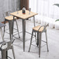 Industrial Pub Table Solid Wood Bar Height Bar Table for Cafe and Breakroom