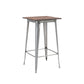 Industrial Pub Table Solid Wood Bar Height Bar Table for Cafe and Breakroom