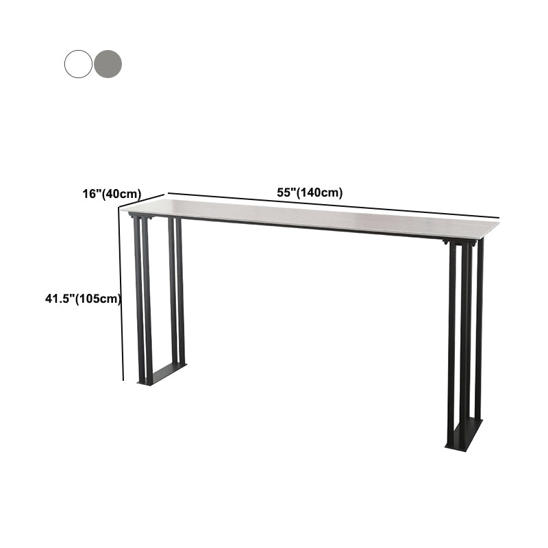 Industrial Style Rectangle Bar Table Stone Sled Base Bar Dining Table Clearhalo 'Bar Furniture' 'Bar Tables' 'bar_tables' 'furn' 'furn_bar_tables' 'Furniture' 'Kitchen & Dining Furniture' 5952747