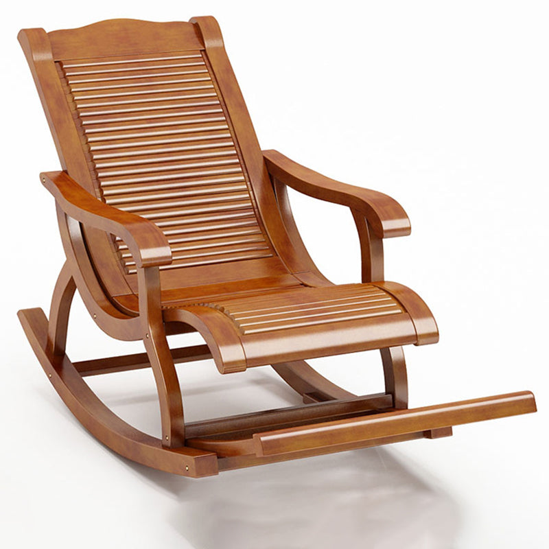 Mid-Century Modern Recliner Chair Solid Wood Recliner Chair for Living Room Tan Clearhalo 'Chairs & Seating' 'furn' 'furn_rocking_chairs' 'Furniture' 'Living Room Furniture' 'Rocking Chairs' 'rocking_chairs' 5953164