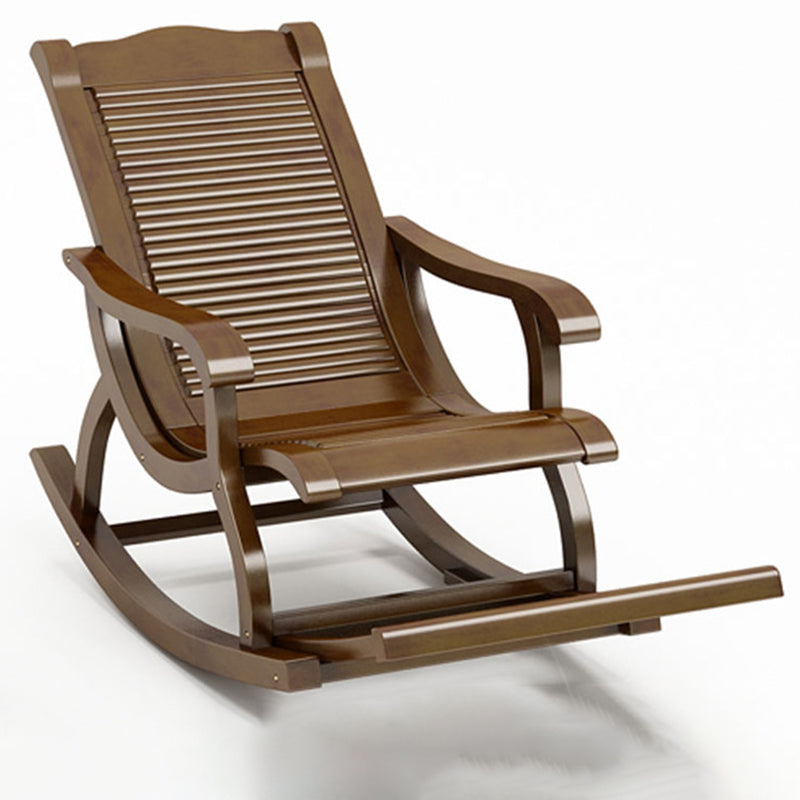 Mid-Century Modern Recliner Chair Solid Wood Recliner Chair for Living Room Nut-Brown Clearhalo 'Chairs & Seating' 'furn' 'furn_rocking_chairs' 'Furniture' 'Living Room Furniture' 'Rocking Chairs' 'rocking_chairs' 5953169