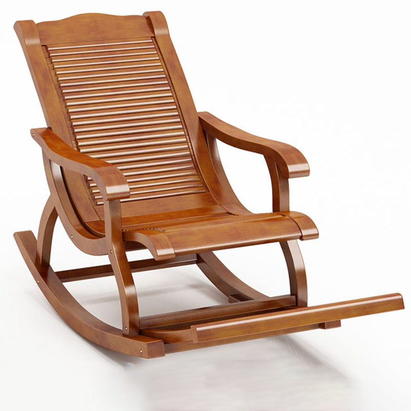 Mid-Century Modern Recliner Chair Solid Wood Recliner Chair for Living Room Light Tan Clearhalo 'Chairs & Seating' 'furn' 'furn_rocking_chairs' 'Furniture' 'Living Room Furniture' 'Rocking Chairs' 'rocking_chairs' 5953172