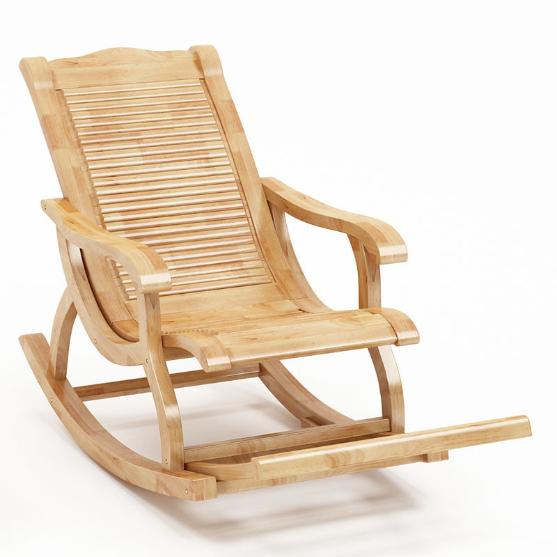 Mid-Century Modern Recliner Chair Solid Wood Recliner Chair for Living Room Wood Clearhalo 'Chairs & Seating' 'furn' 'furn_rocking_chairs' 'Furniture' 'Living Room Furniture' 'Rocking Chairs' 'rocking_chairs' 5953174