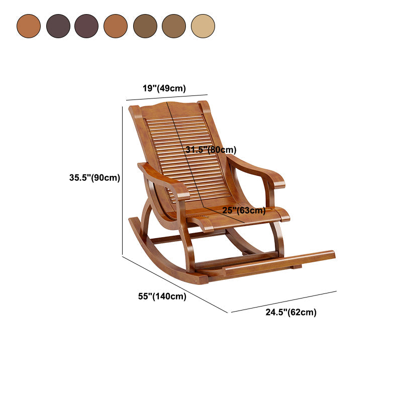Mid-Century Modern Recliner Chair Solid Wood Recliner Chair for Living Room Clearhalo 'Chairs & Seating' 'furn' 'furn_rocking_chairs' 'Furniture' 'Living Room Furniture' 'Rocking Chairs' 'rocking_chairs' 5953175