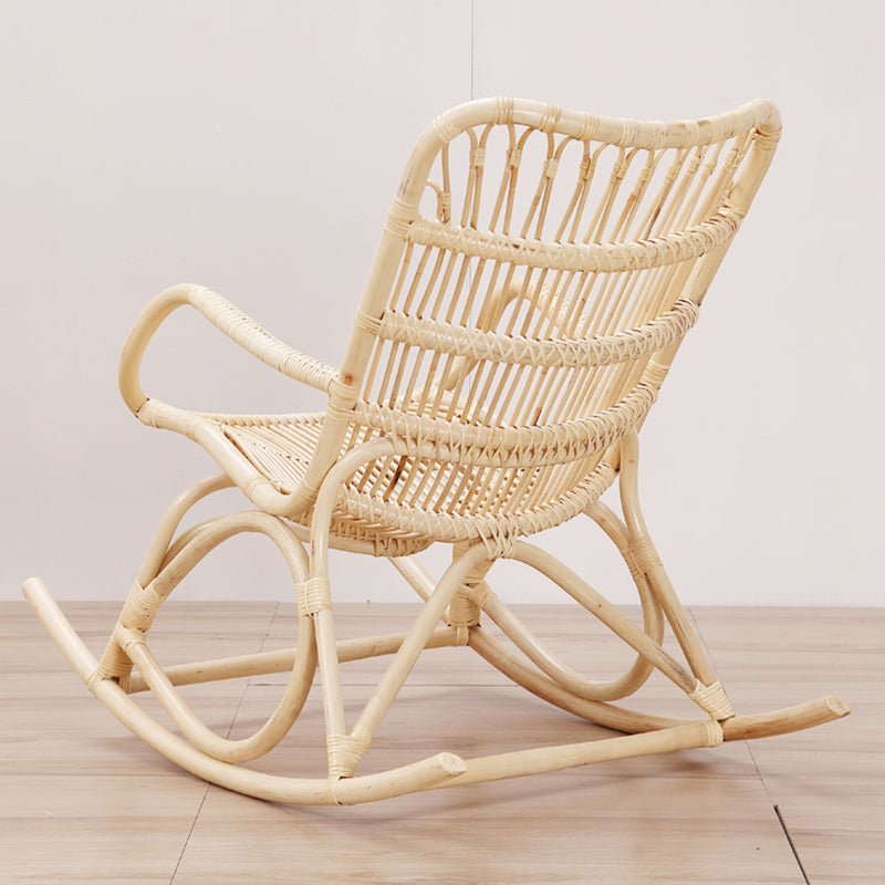 Modern Rocking Accent Chair Rattan/Wicker Rocker Chair for Balcony ...