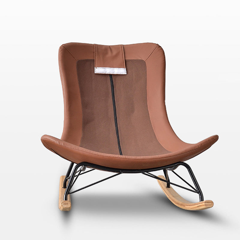 Chaise à bascule en daim chaise à bascule contemporaine avec coussins amovibles