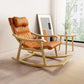 Contemporary Rocking Chair Solid Wood Rocker Chair with Padded Seat Orange Clearhalo 'Chairs & Seating' 'furn' 'furn_rocking_chairs' 'Furniture' 'Living Room Furniture' 'Rocking Chairs' 'rocking_chairs' 5953414