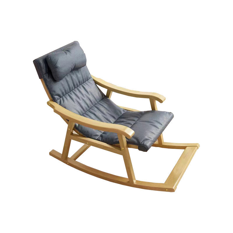 Contemporary Rocking Chair Solid Wood Rocker Chair with Padded Seat Clearhalo 'Chairs & Seating' 'furn' 'furn_rocking_chairs' 'Furniture' 'Living Room Furniture' 'Rocking Chairs' 'rocking_chairs' 5953417