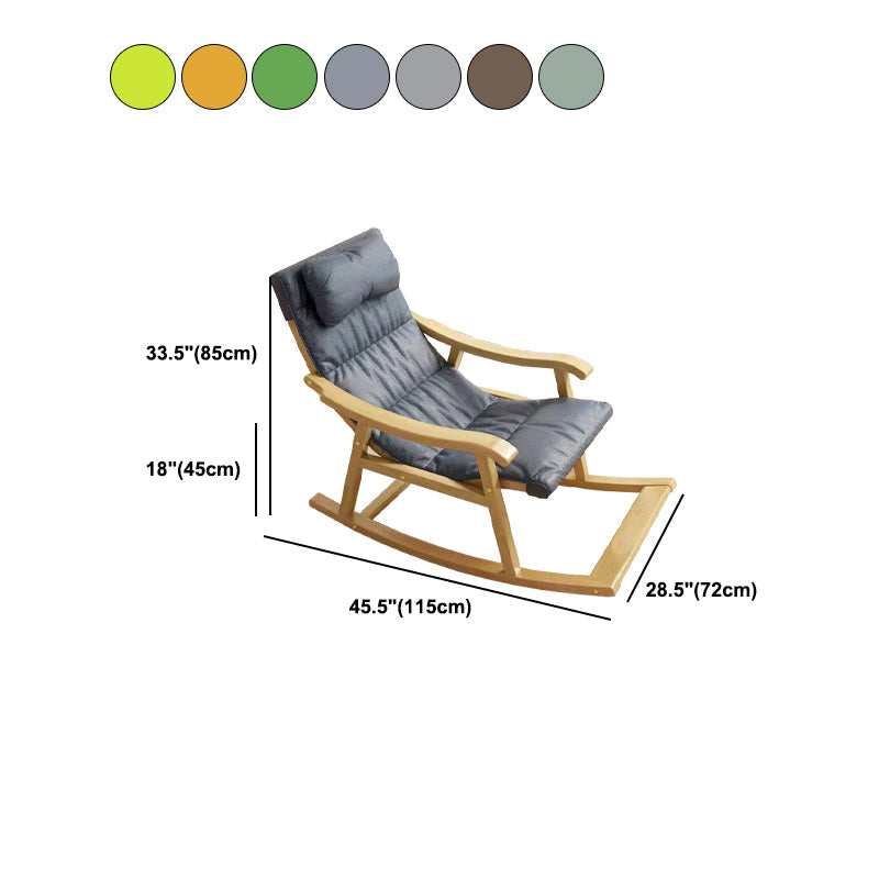 Contemporary Rocking Chair Solid Wood Rocker Chair with Padded Seat Clearhalo 'Chairs & Seating' 'furn' 'furn_rocking_chairs' 'Furniture' 'Living Room Furniture' 'Rocking Chairs' 'rocking_chairs' 5953426