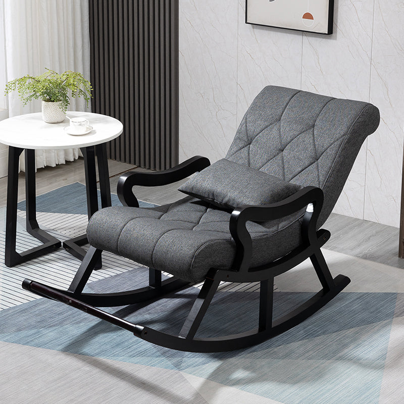 Chaise à bascule moderne du milieu du siècle allongé avec chaise de culbuteur à coussin 26,4 "x 49,2" x 33,9 "