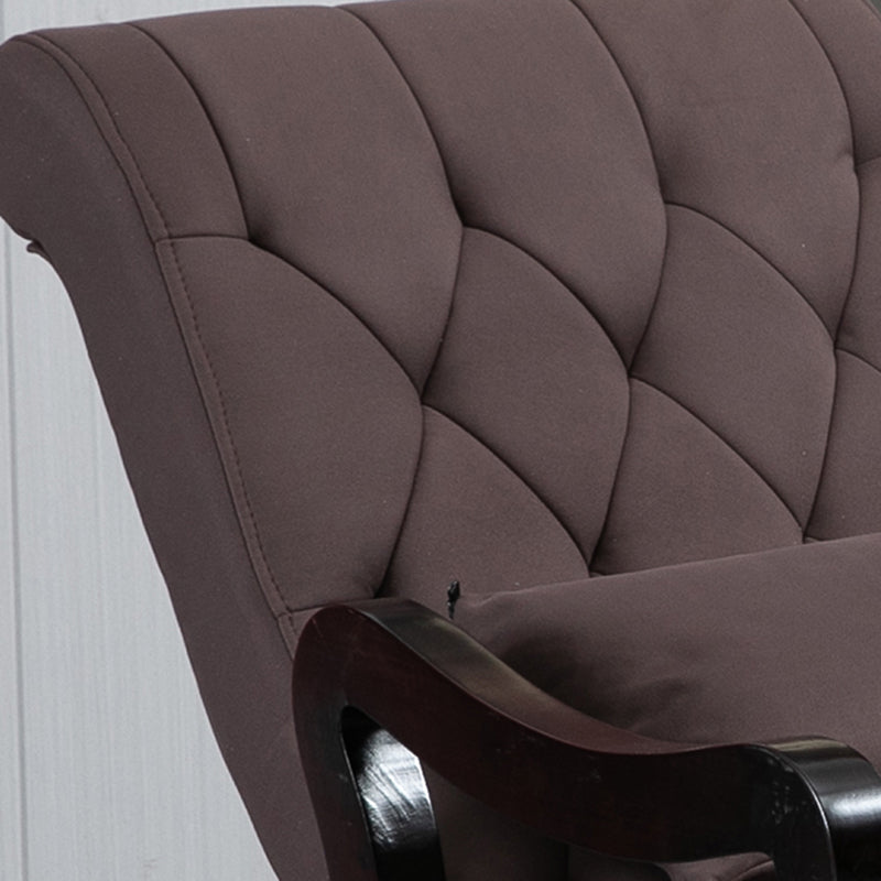 Chaise à bascule moderne du milieu du siècle allongé avec chaise de culbuteur à coussin 26,4 "x 49,2" x 33,9 "