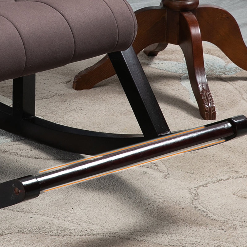 Chaise à bascule moderne du milieu du siècle allongé avec chaise de culbuteur à coussin 26,4 "x 49,2" x 33,9 "