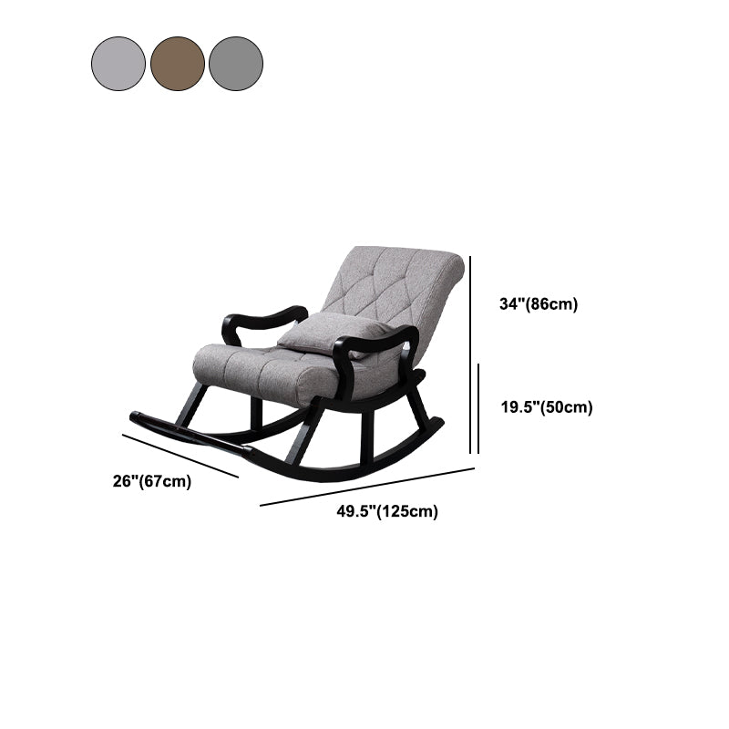 Chaise à bascule moderne du milieu du siècle allongé avec chaise de culbuteur à coussin 26,4 "x 49,2" x 33,9 "