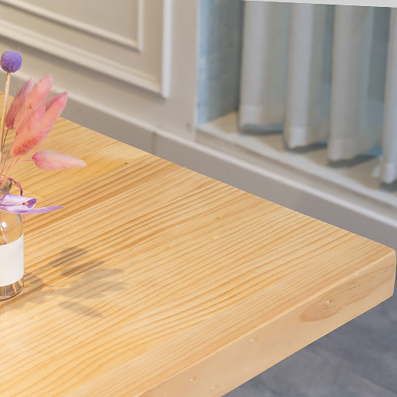 Glam Solid Wood Writing Desk Natural Hairpin Base Type Office Desk