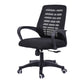 Silla deslizante moderna y contemporánea Silla de microfibra negra con respaldo medio