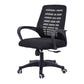 Silla deslizante moderna y contemporánea Silla de microfibra negra con respaldo medio