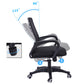 Silla deslizante moderna y contemporánea Silla de microfibra negra con respaldo medio